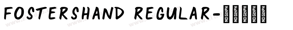 FostersHand Regular字体转换